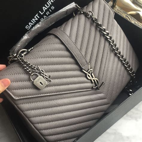 ysl college bag large grey